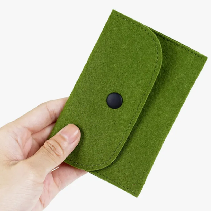 Тонкий однотонный квадратный кошелек из фетра 2018 | Багаж и сумки