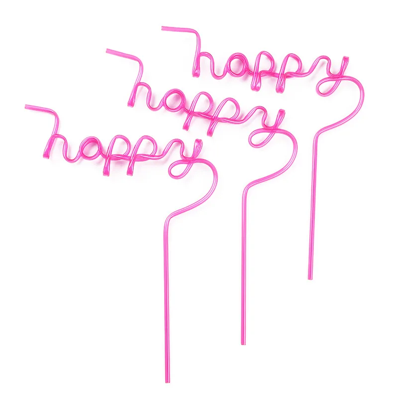 Соломинки с забавными надписями для домашних животных Стайлинг одноразовые