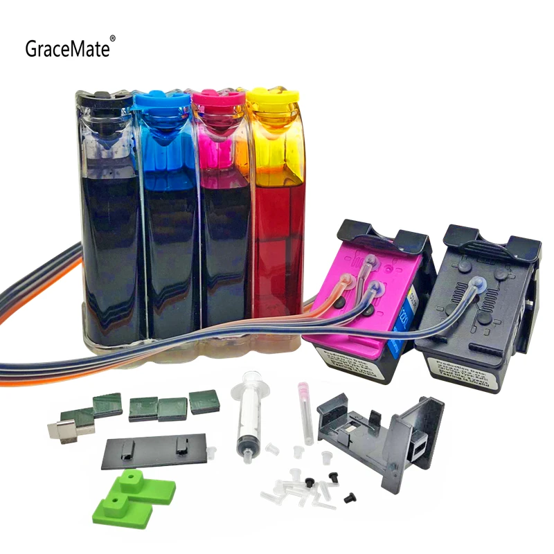 

GraceMate 56XL 57XL Ink Cartridge Supply System Replacement for Hp 56 57 Xl for Deskjet 2100 220 450 5510 5550 5552 7150 7350