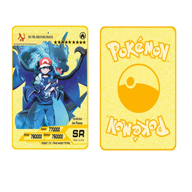 27 стилей Аниме Pokemon PV английский Золотой Металл Mewtwo Eevee GX EX Vmax игра Боевая