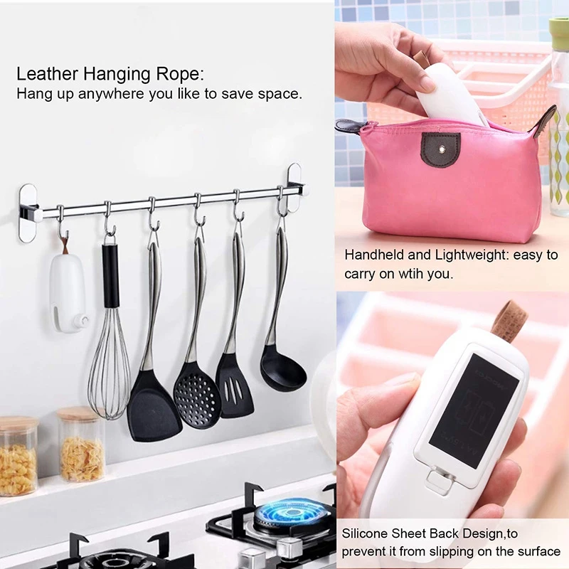 

Chip Bag Sealer Heat Seal,2 in 1 Mini Portable Cutter Handheld Kitchen Sealing Machine for Plastic Bags Food Storage Bag