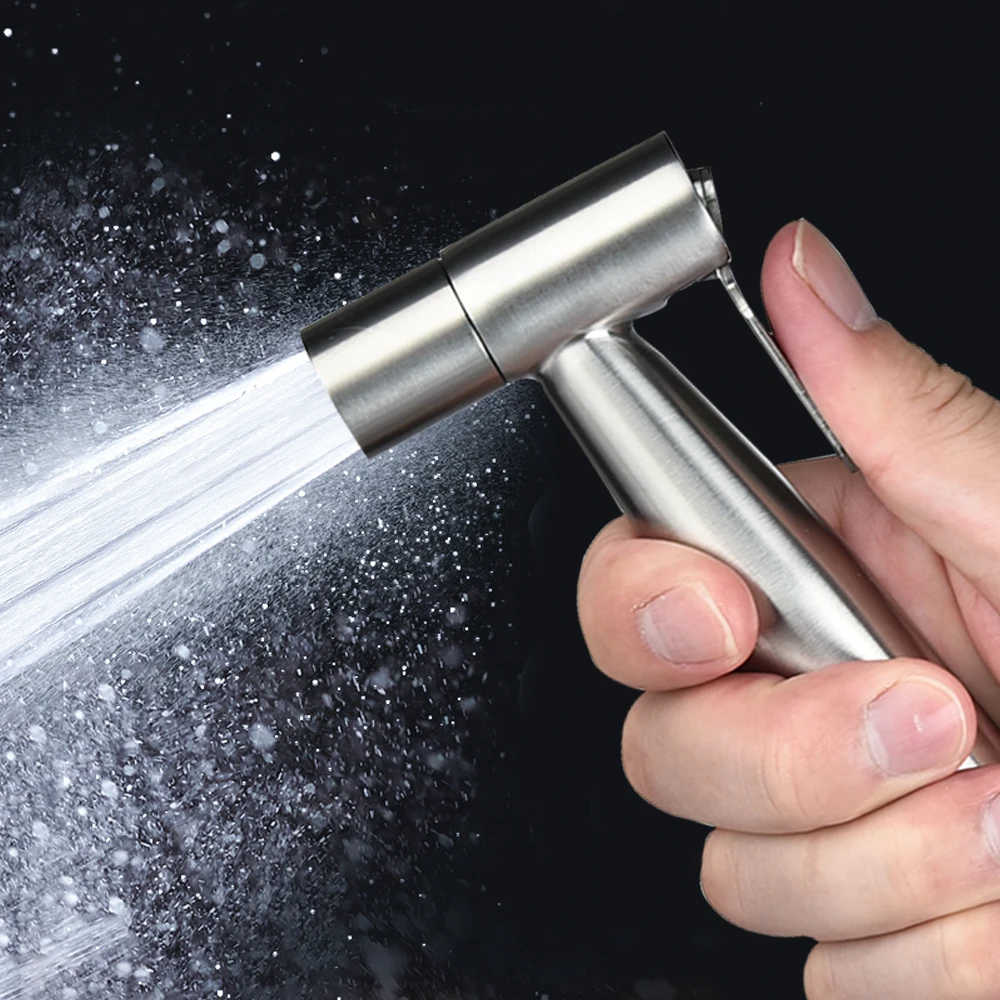 

Handheld Toilet Bidet Sprayer Set Kit Stainless Steel Bidet Faucet For Bathroom Spray Shower Sprayer Douche Kit Self Cleaning
