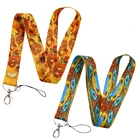 ER1602 Van Gogh Подсолнухи Картина маслом Id Бейдж держатель Брелок ID карта пропуск для тренажерного зала мобильный бейдж держатель ремешок брелок для ключей