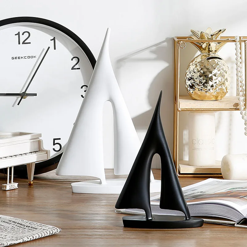 Современная Миниатюрная модель парусной лодки настольное украшение для офиса