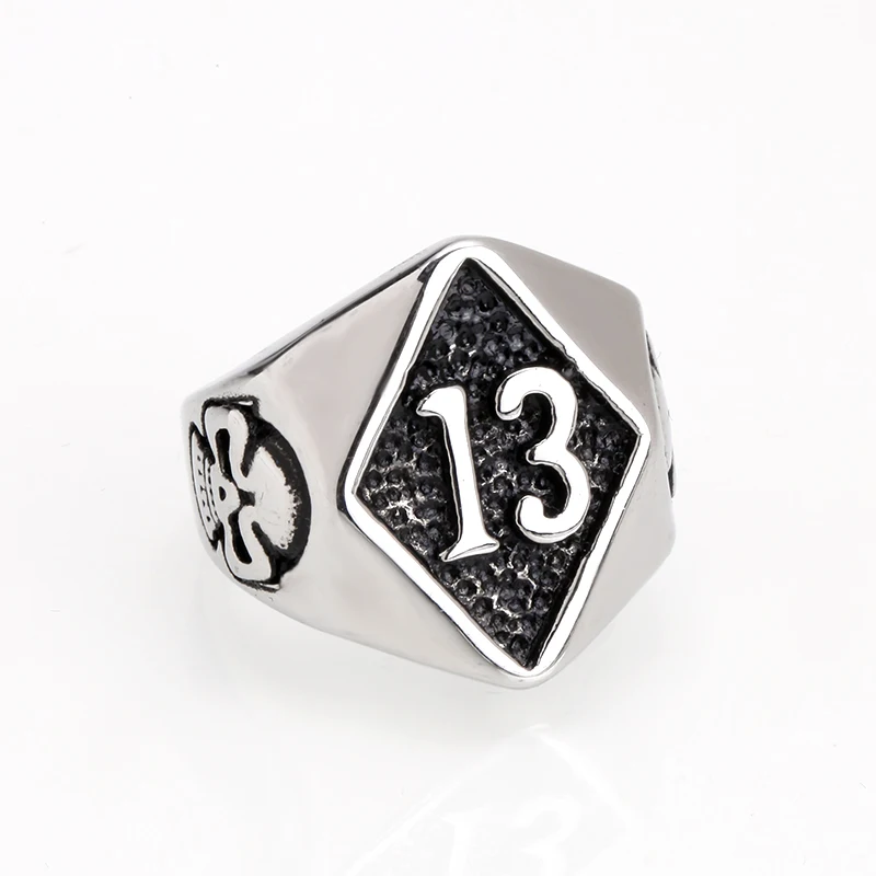 Мужское кольцо Mcllroy панк Кольцо из нержавеющей стали 316L титановое байкерское со