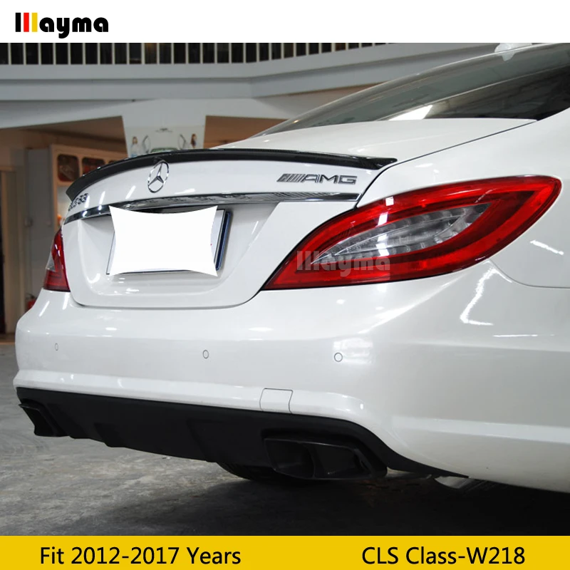 Спойлер для заднего багажника из углеродного волокна в стиле AMG Benz CLS Class CLS250 CLS350