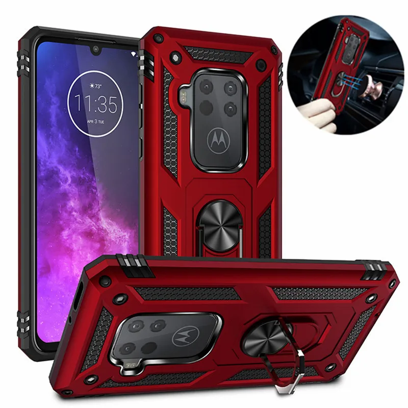Чехол для Motorola Moto One Zoom противоударный мягкий силиконовый чехол с кольцом