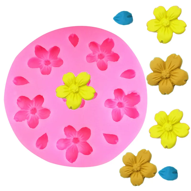 1 шт. силиконовая форма для выпечки в виде цветка|Формы тортов| |