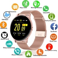2021 new color screen smart watch women men waterproof sport fitness watch heart rate blood pressure tracker for xiaomi huawei