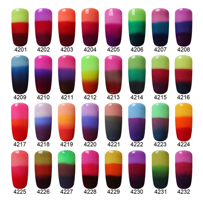 Elite99 10ml Temperature Change Color Gel Nail Polish Thermal Soak Off UV Varnish Art Lacquer Nails | Красота и здоровье