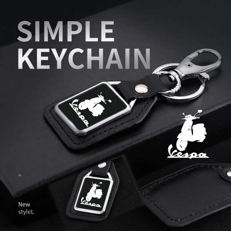 

Motorcycle Leather Fashion keychain Keyring For Piaggio Vespa Primavera 150 SPRINT 150 GTS 300 ie LXV 125 125 200 Accessories