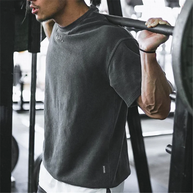 Novedad de verano camisetas informales europeas y americanas Camiseta con estampado letras holgadas para hombre cam | Мужская одежда