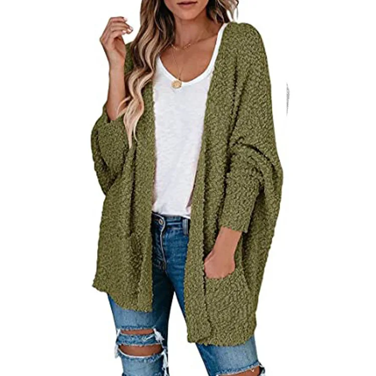 OMCHION 2020 осень и зима Новый Повседневный розовый свитер пальто для женщин