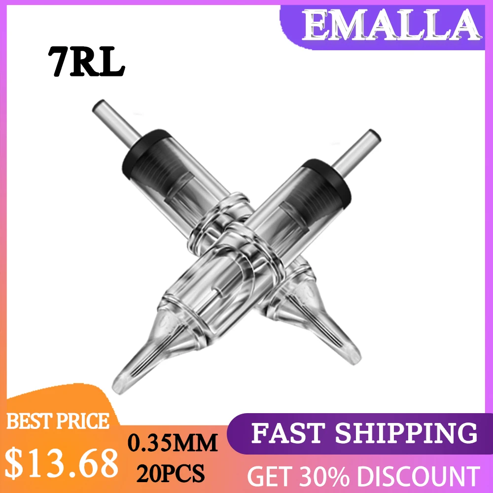 

Картридж для тату-машинки EMALLA, 0,35 мм, 7 игл, 20 шт.