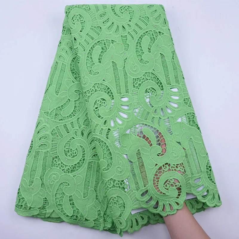 Новое поступление чистый белый гипюровый шнур Водорастворимая кружевная ткань с