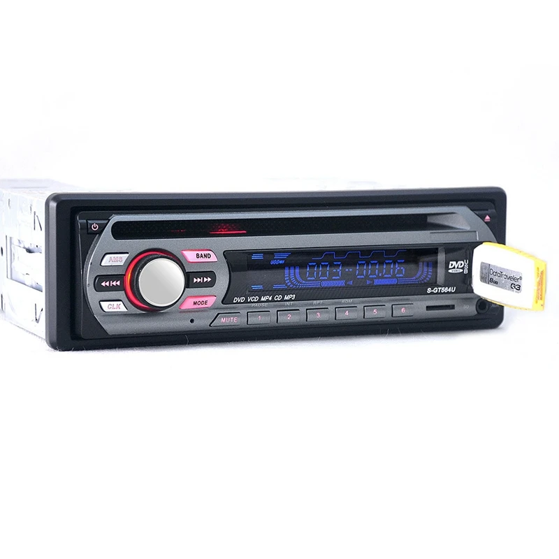 1 Din 12V dvd-плеер автомобиля аудио Cd Многофункциональный Dvd Vcd плеер с пультом