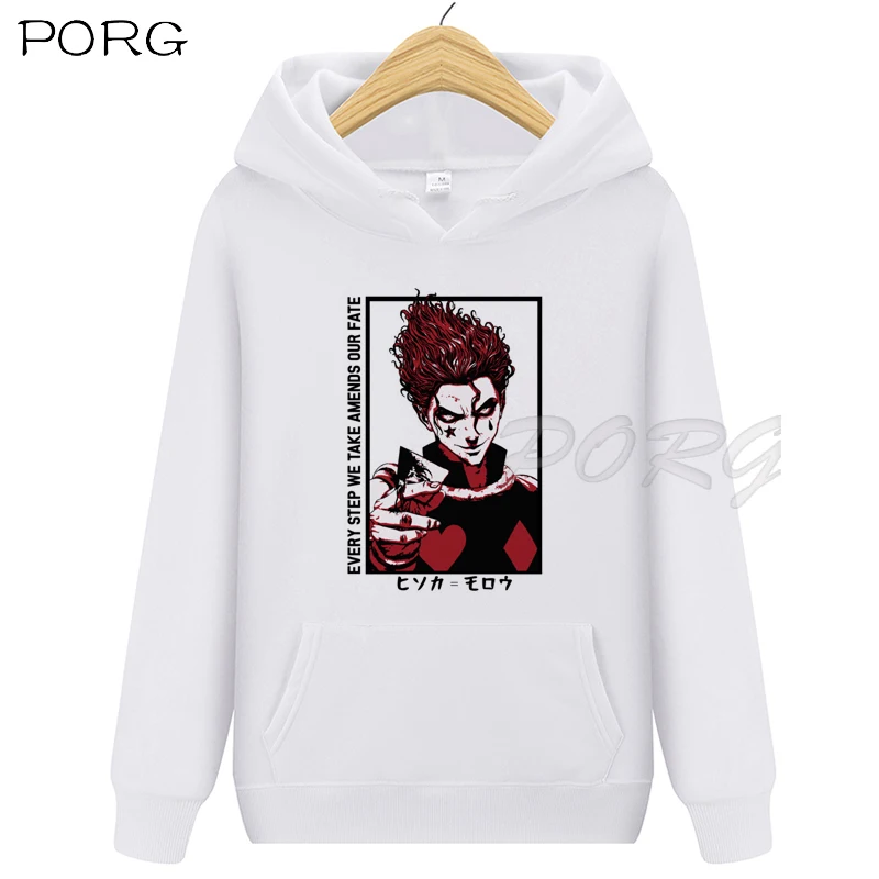 

Hisoka Quote Killua Hoodies Women Kawaii Winter Streetwear Hunter X Hunter Graphic Pullovers Hooded Hot Anime Sweatshirts Female