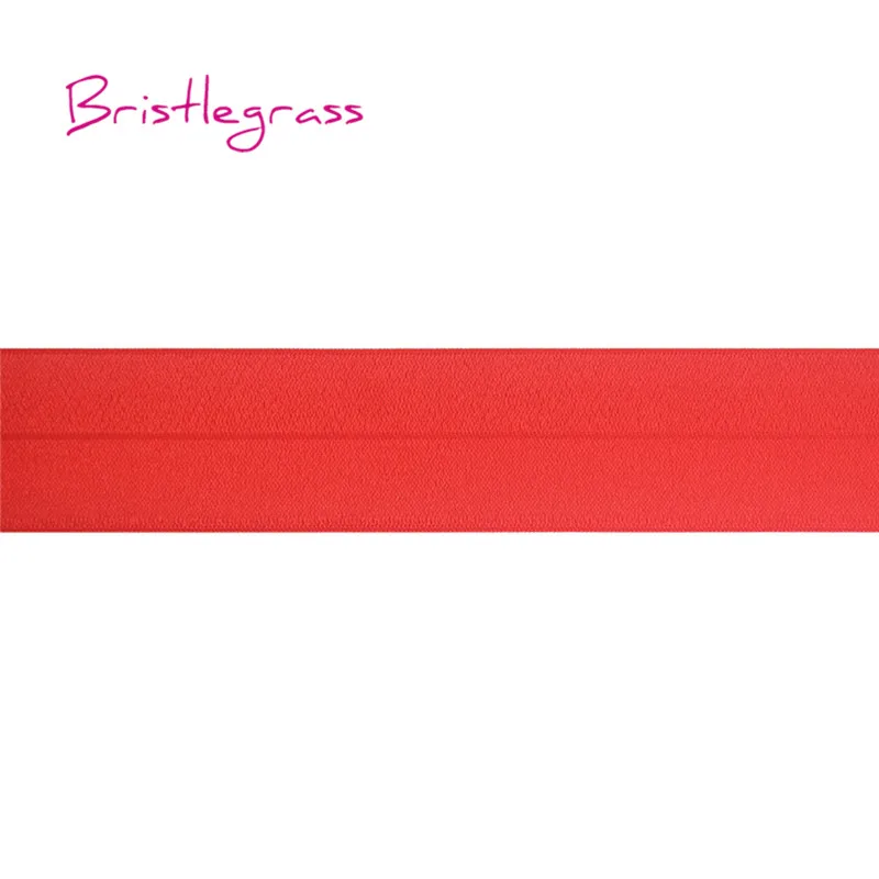 BRISTLEGRASS 5 ярдов 1-1/" 40 мм Блестящий враг складной эластичный спандекс атласная лента для волос галстук платье с повязкой кружевной отделкой DIY шитье ремесло