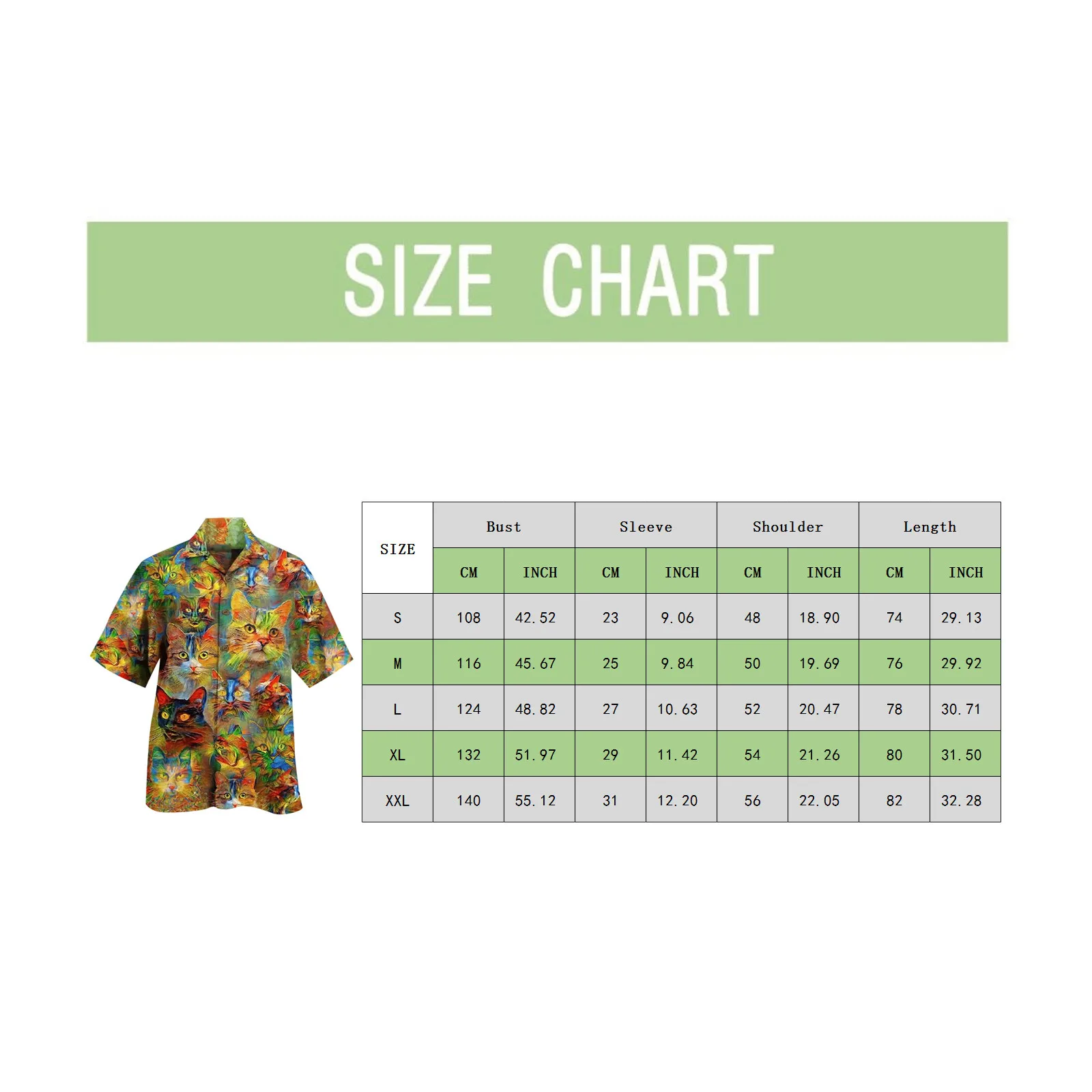 

3D Animal Printed Short Sleeved Shirts for Men Loose Cardigan Button Up Shirt Plus Size Hawaiian Style Tops