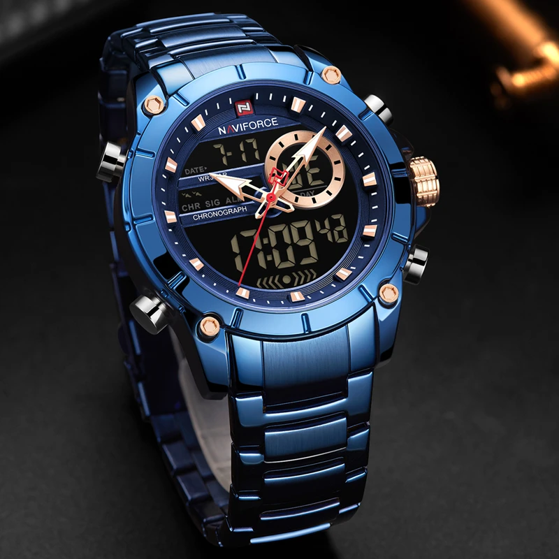 NAVIFORCE часы Топ люксовый бренд мужские спортивные военные водонепроницаемые