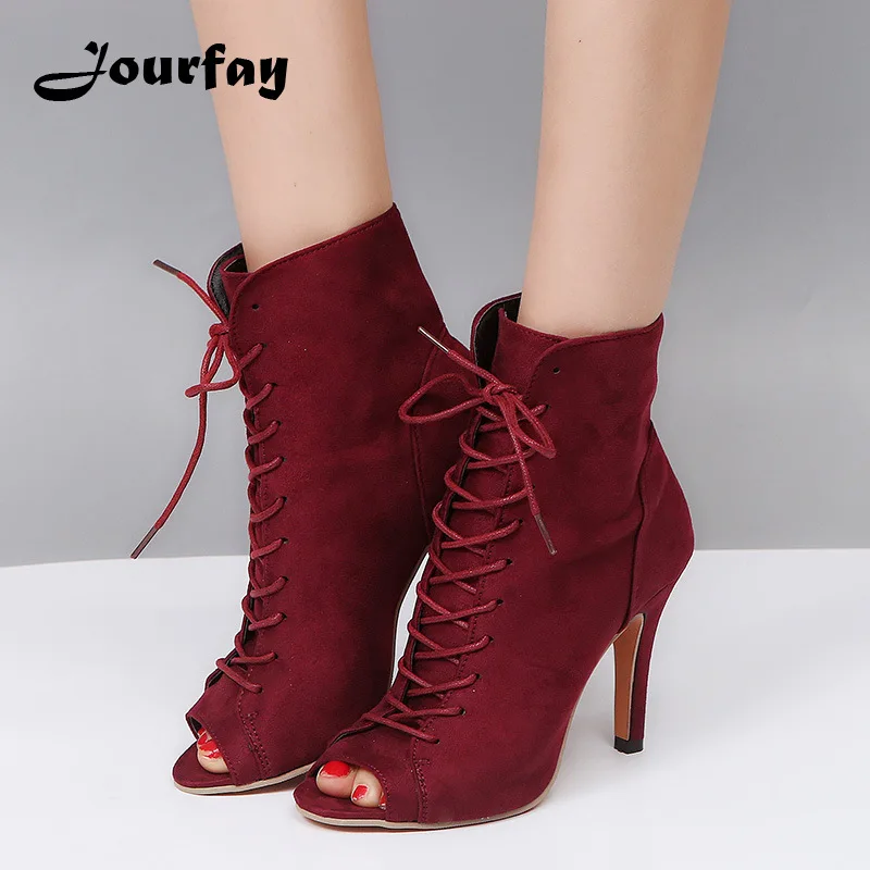 

Ботинки женские на высоком каблуке, сандалии-гладиаторы, модные туфли с открытым носком, на шпильке для вечеринки и свадьбы, лето