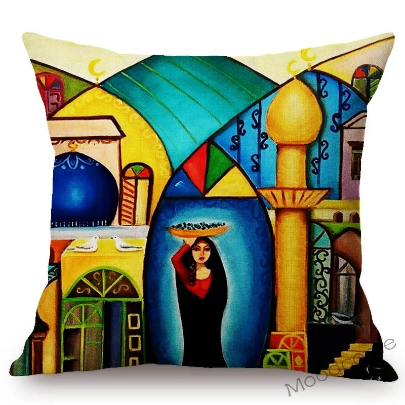 Средневосточный Арабский мусульманский художественный мультяшный женский