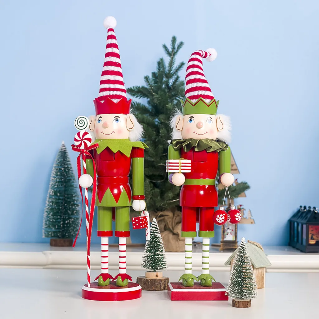 Рождественский Декор Деревянная Расписная тростниковая кукла солдат украшения