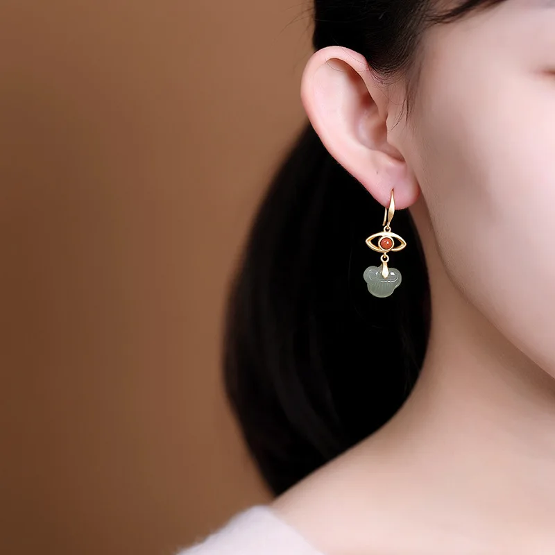 Hetian jade сапфир Позолоченные личности высокого класса Ruyi темперамент женские