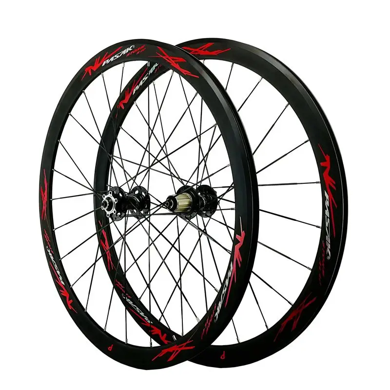 Billig 700C V Disc Bremse Straße Fahrrad Rad 40mm Legierung Felge Flache Speichen 3,0 Aluminium Legierung Laufradsatz Klammer Rennrad Räder 6-blot Bock