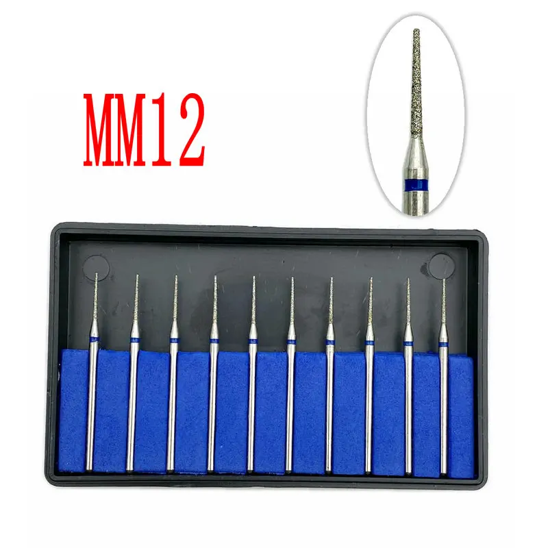 Алмазная пилка для ногтей 10 шт. игольчатый шлифовальный станок полировщик