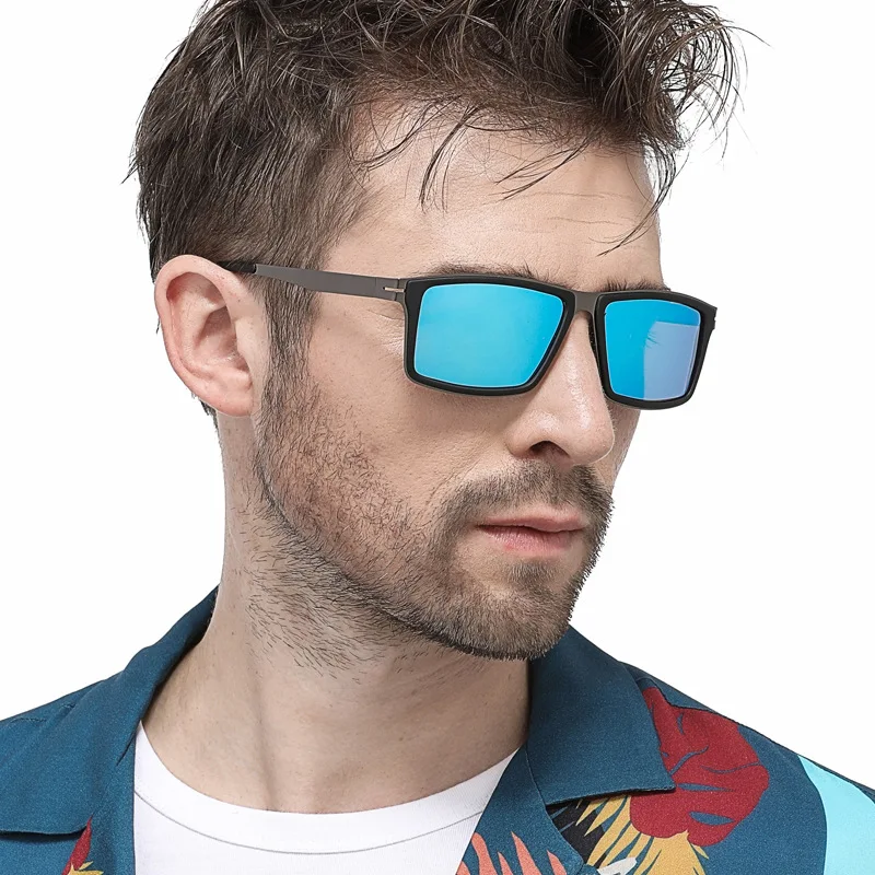 Модные солнцезащитные очки мужские винтажные поляризационные с металлической