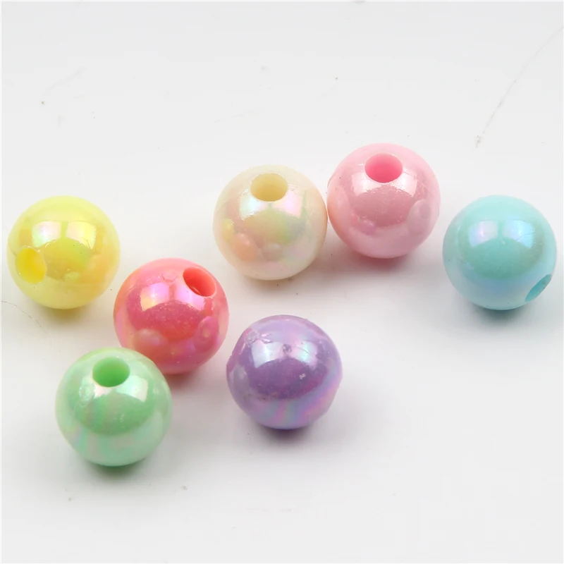 

50-500Pcs/lot 4 6 8 10mm Candy Color AB Acrylic Round Spacer Beads For Jewelry Making Handmade Diy Bracelet Necklace Accessories