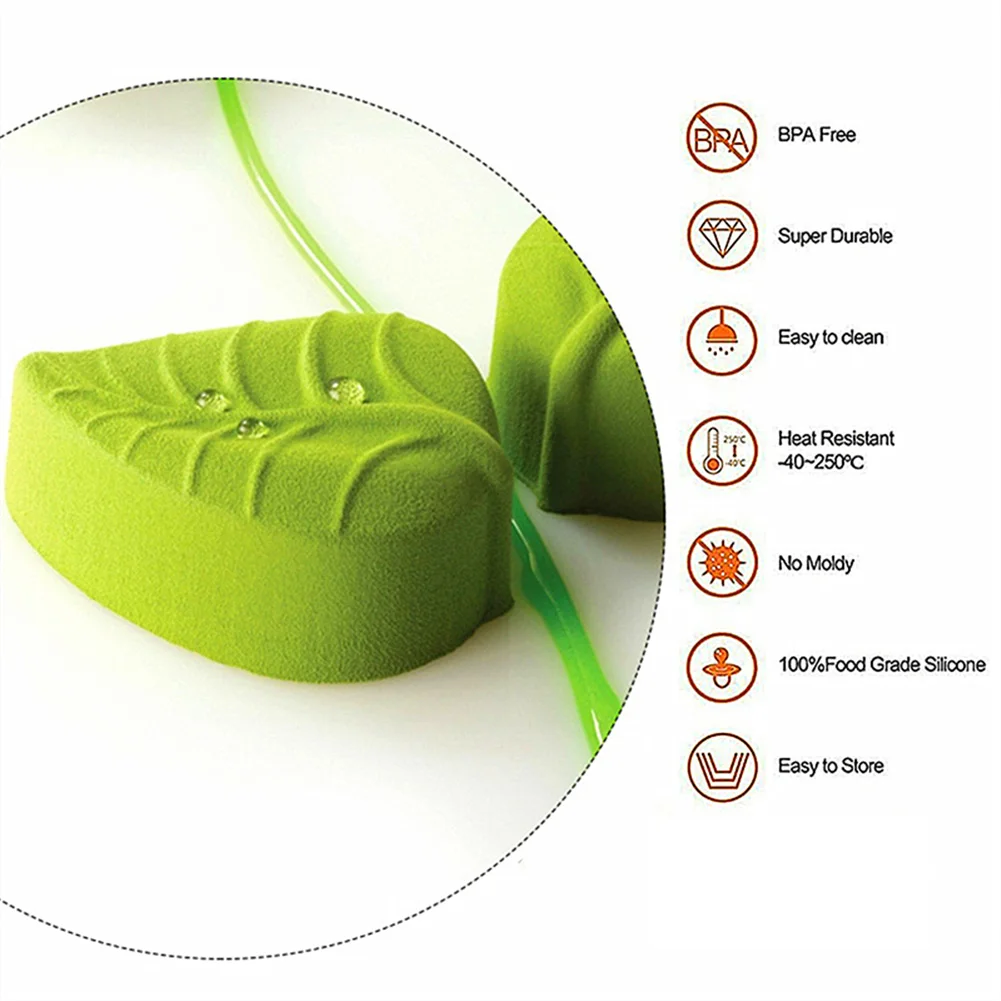Силиконовый в форме листа торт кухонная форма для самостоятельной готовки 6
