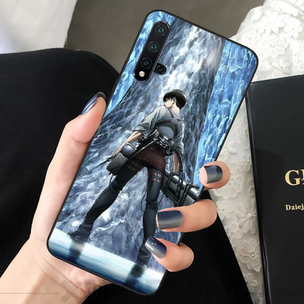 Мягкий черный чехол для телефона Reayou Attack on Titan anime huawei nova 2 2i 2plus 2s 3i 3e 4 4e 5 5i pro |