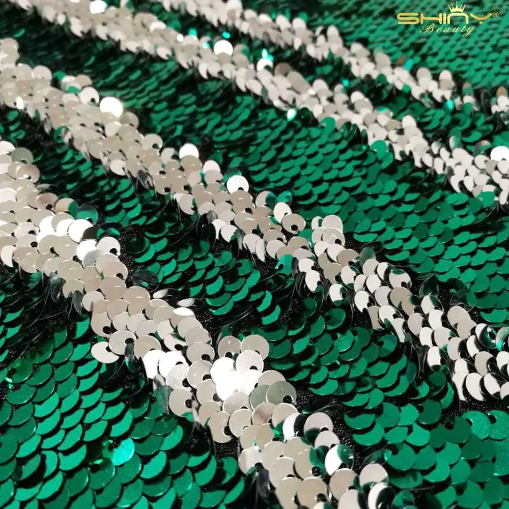 Ткань с блестками цвета фуксии и серебра Золотая занавеска двусторонняя ткань