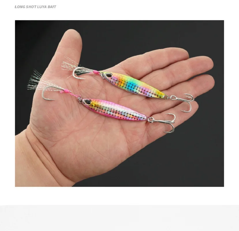 Рыболовные приманки наживка со свинцом длинная блесна двойной крючок