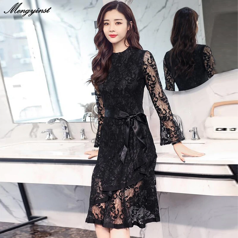 Женское привлекательное кружевное платье весенние женские повседневные