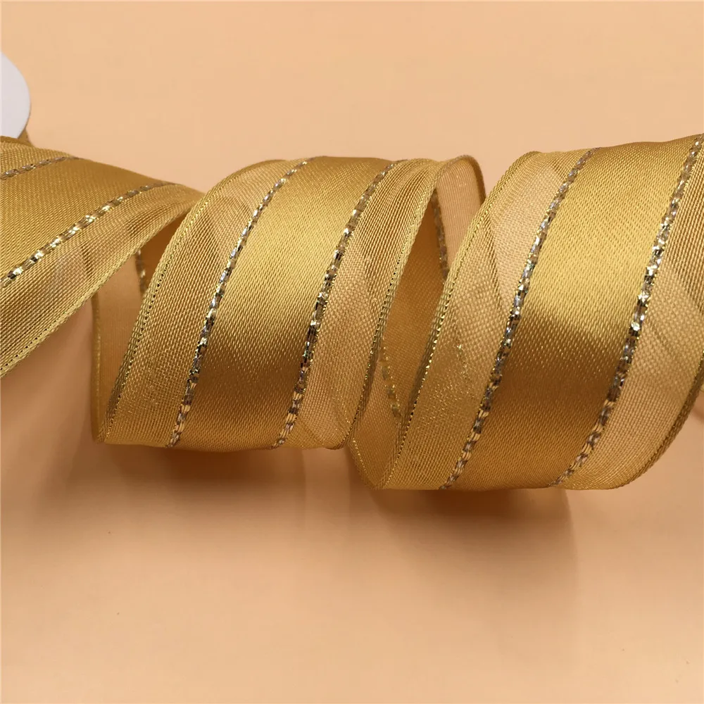 38 мм провод край Природный лента Серебряная линия для платье дня рождения с
