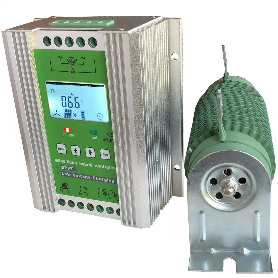 Гибридный контроллер Заряда MPPT ветряной генератор с солнечной батареей 800 Вт 600 500
