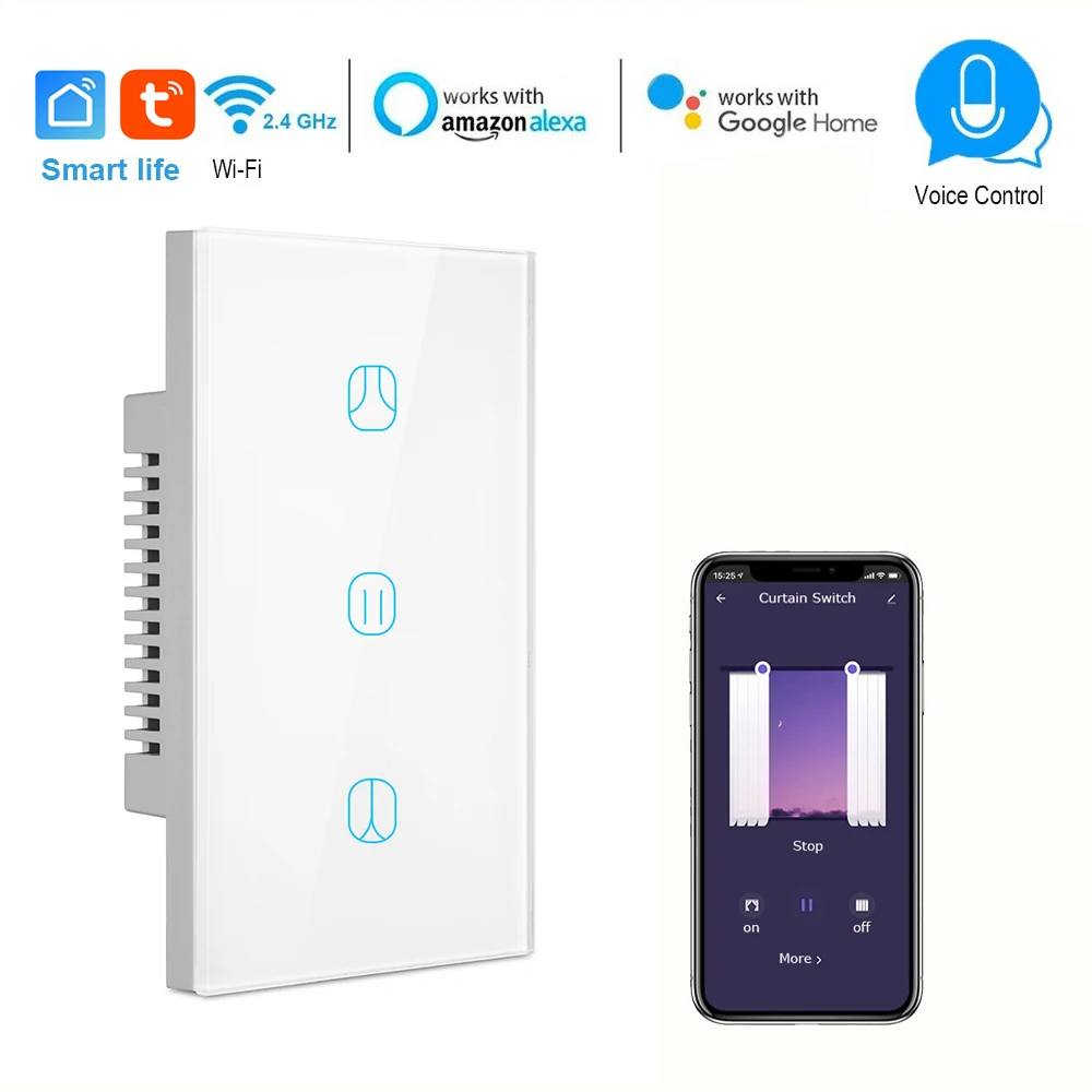Умный переключатель для штор Tuya Wi Fi роликовый затвор дистанционное управление с