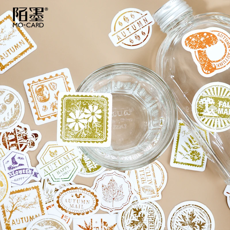 46 шт./кор. букв осень бумага Стикеры мини клей украшения diy печать для