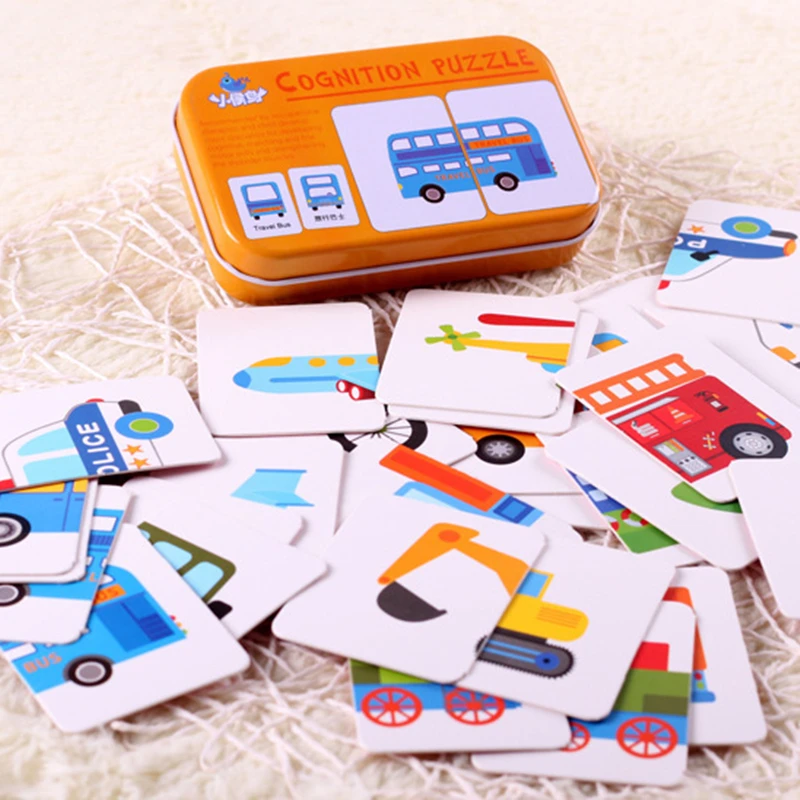 Железная коробка познавательные игрушки подходящая игра Когнитивная карта