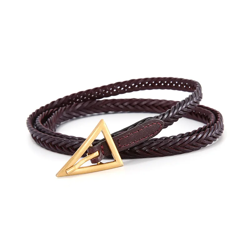 

Women Punk Chain Belt Adjustable Black Double/Single Eyelet Grommet Metal Buckle Leather Waistband For Jeans Slimming Body Belts