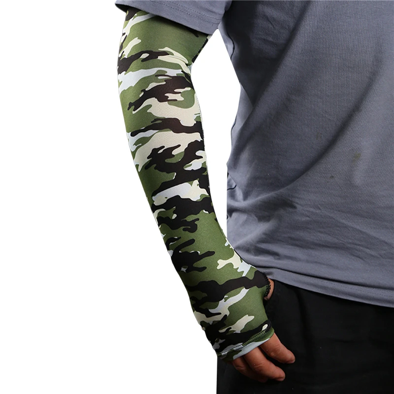 

Men Cycling Camo Arm Sleeves Quick Dry 3D Tattoo UV Protection Breathable Running Sleeves Arm Warmers Basketball Protective