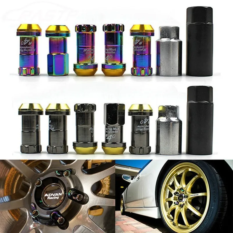 20 шт. автомобильные гайки R40 с титановым покрытием m12x1 25 и 5|Гайки болты| |
