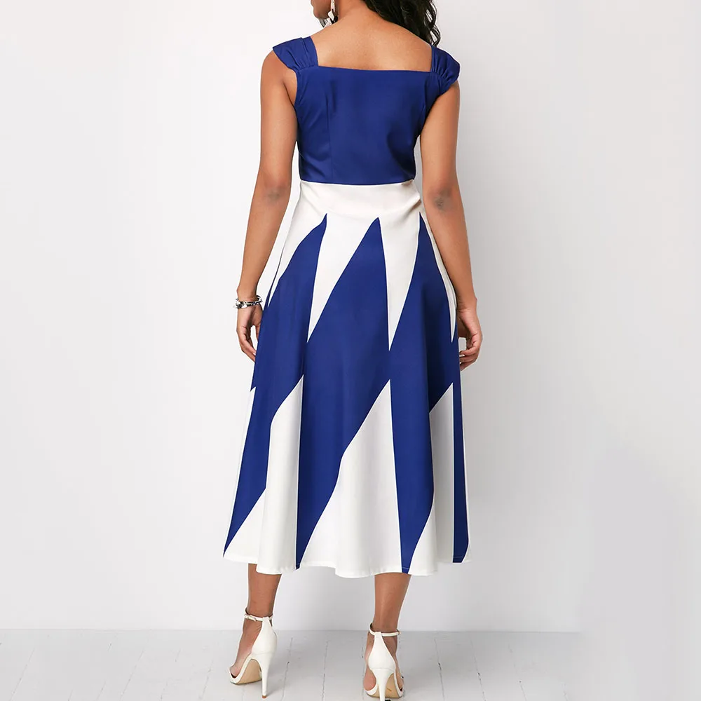 Винтажные летние элегантные вечерние платья средней длины в африканском стиле