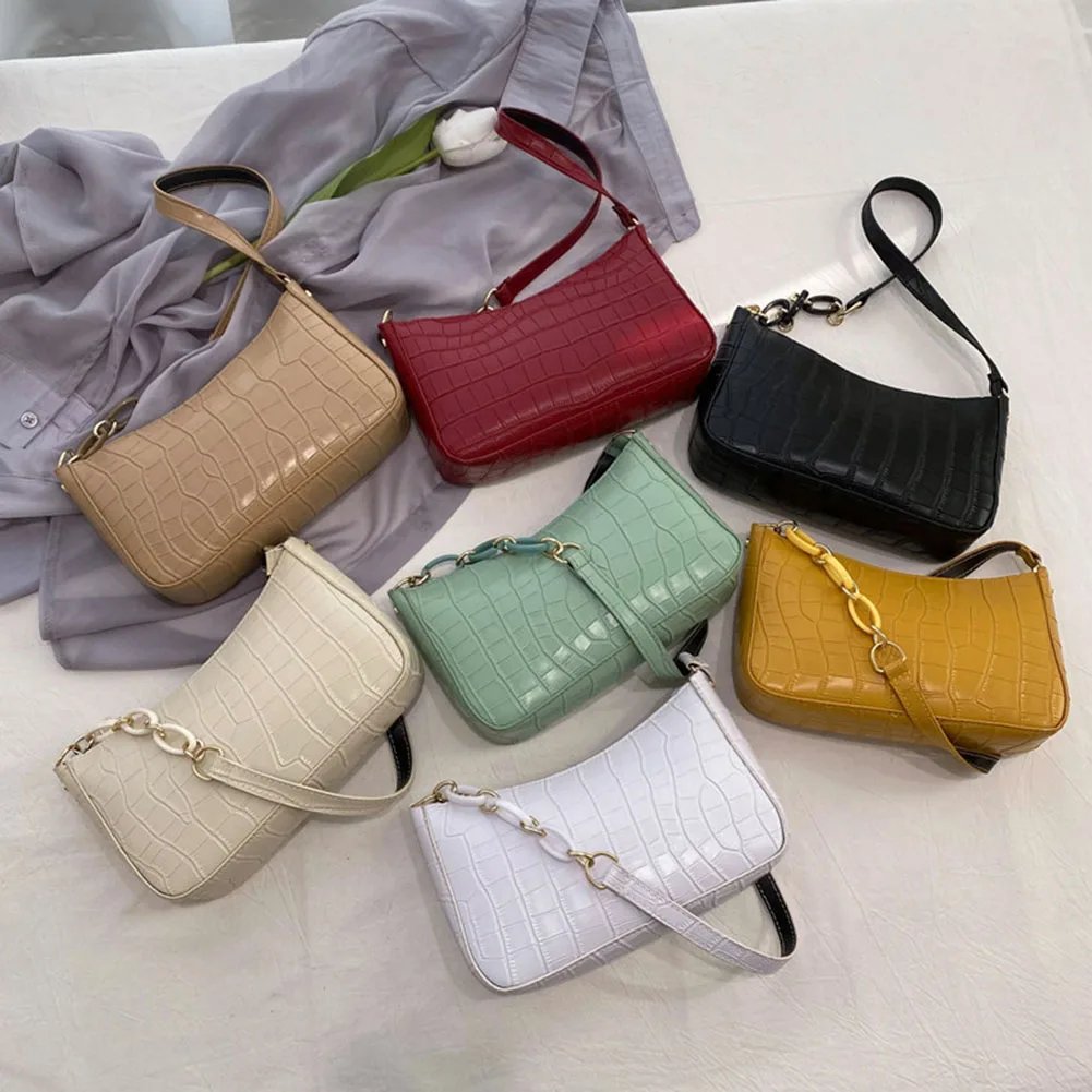 

Сумка женская из искусственной кожи, с каменным узором, сумки для багета