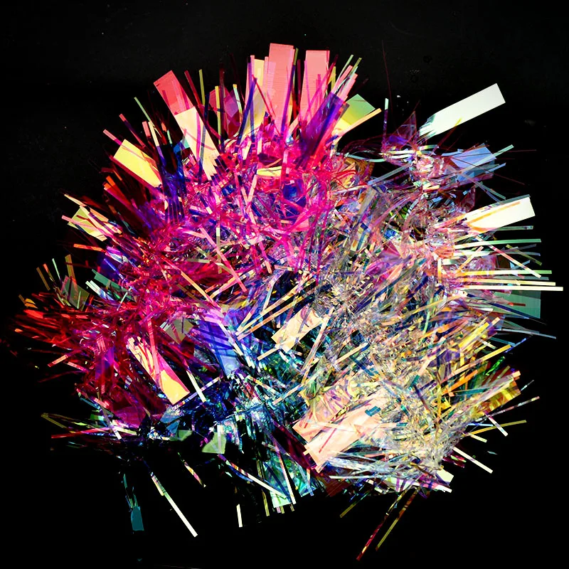 1 коробка голографические стеклянные наклейки для ногтей градиентные Aurora