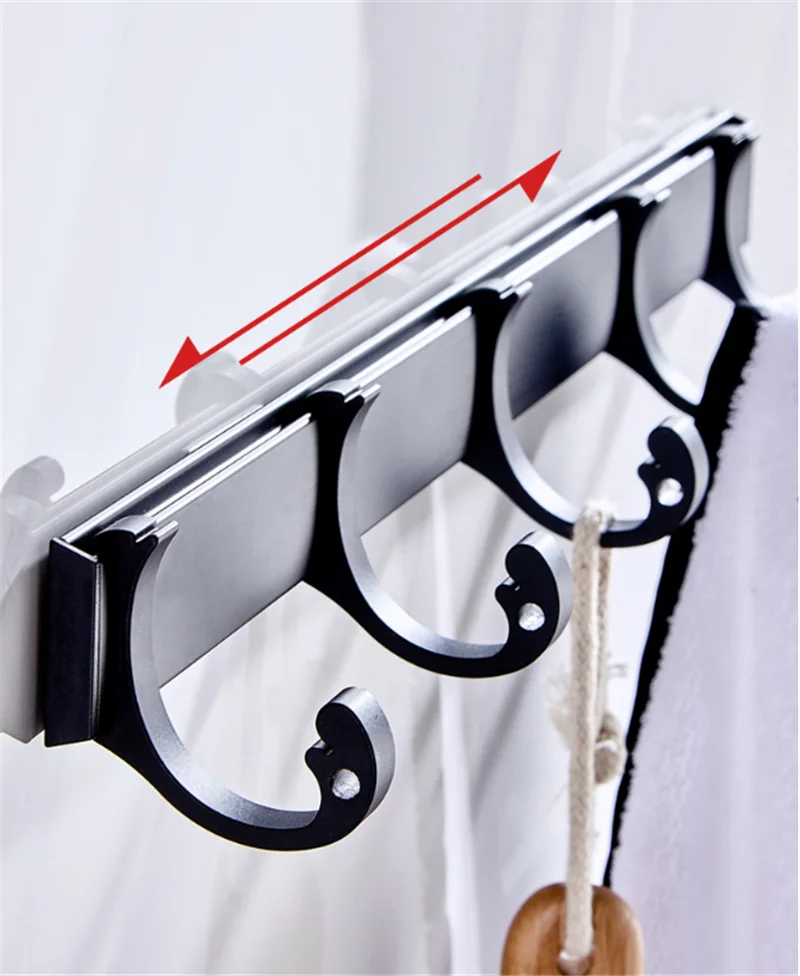 

60CM Matte Black Double Towel Bars Set For Home Hotel Bathroom Towel Hanger Large Space Aluminum Rack Ring Toilet Accessories