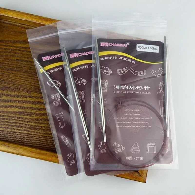 Спицы круговые из шерсти и хлопка, 40/60/80/100/120 см